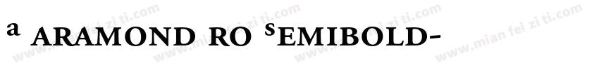 AGaramondPro Semibold字体转换